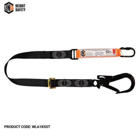 LINQ WEBBING LANYARD ADJUST SNG LEG 1X SG KARABINER 1 X T.A SCAFF HOOK
